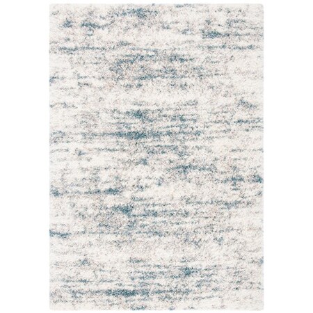 Safavieh 8 x 10 ft. Fontana Shag 800 Rectangle Area Rug Ivory & Teal FNT873A-8